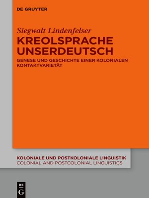 cover image of Kreolsprache Unserdeutsch